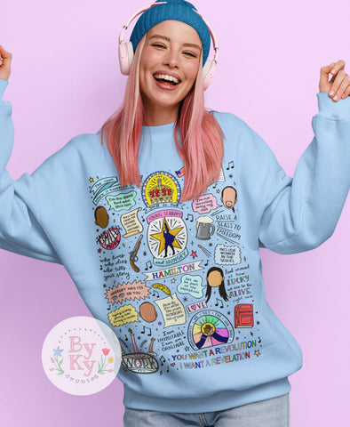 Adventures in Wonderland Unisex Doodles Sweatshirt