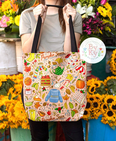 Fall & Books Tote Bag