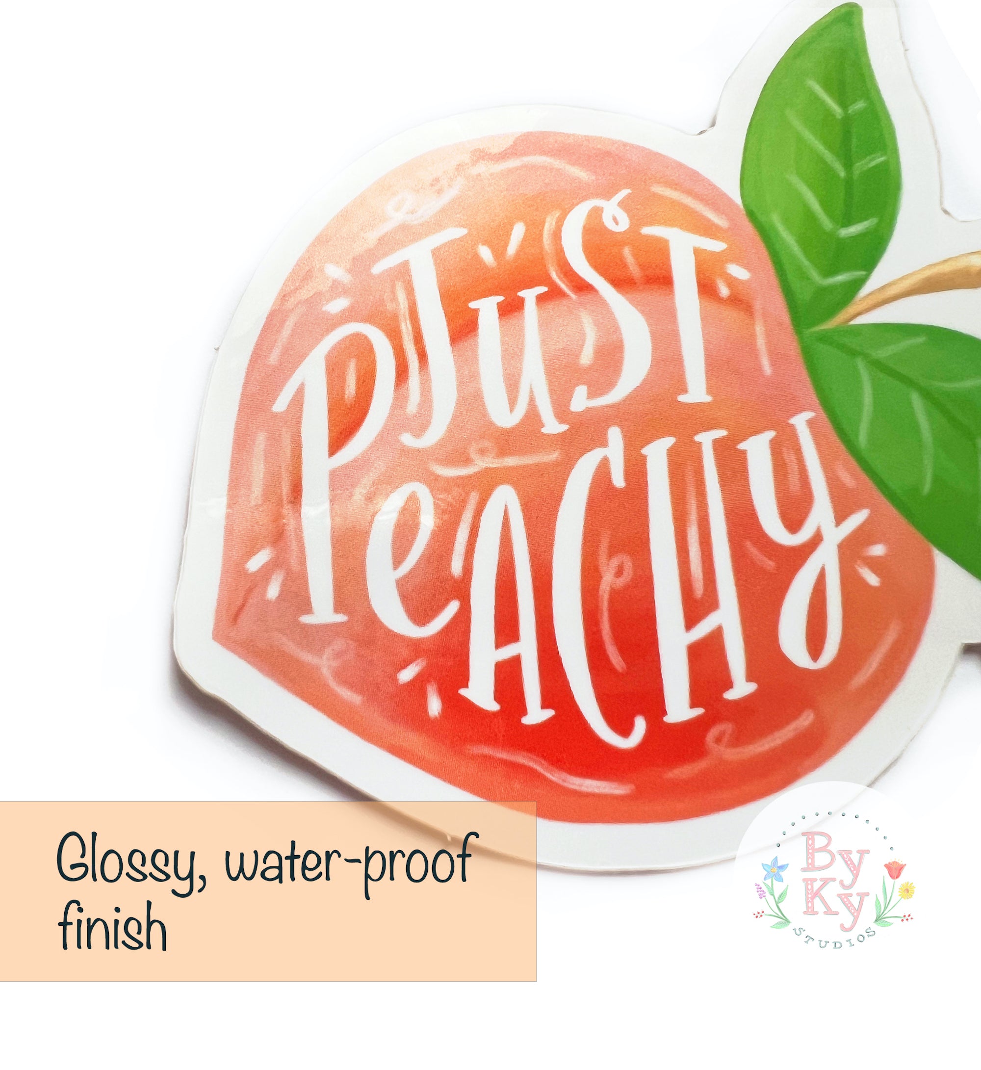 Just Peachy Vinyl Sticker – By Ky Studios