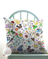 Mickey Doodle Throw Pillow