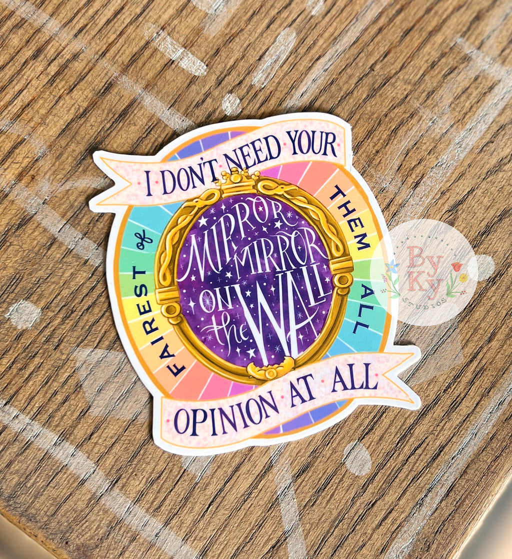 Mirror Mirror Fairest Quote Vinyl Sticker