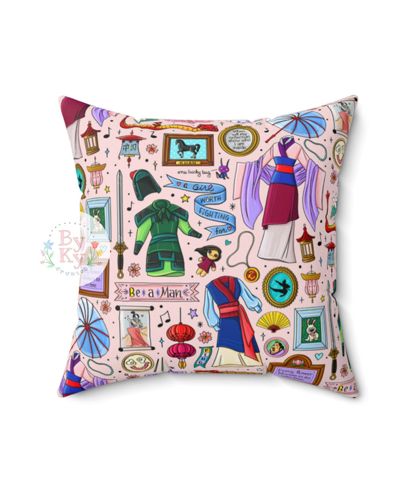 Mulan Princess Throw Pillow