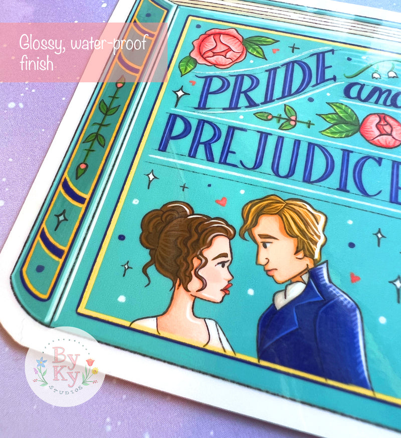 Pride and Prejudice Jane Austin Vinyl Sticker