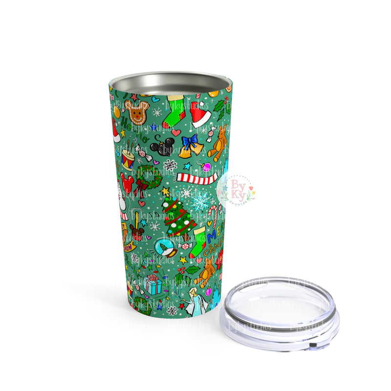 Christmas Doodle Tumbler 20oz