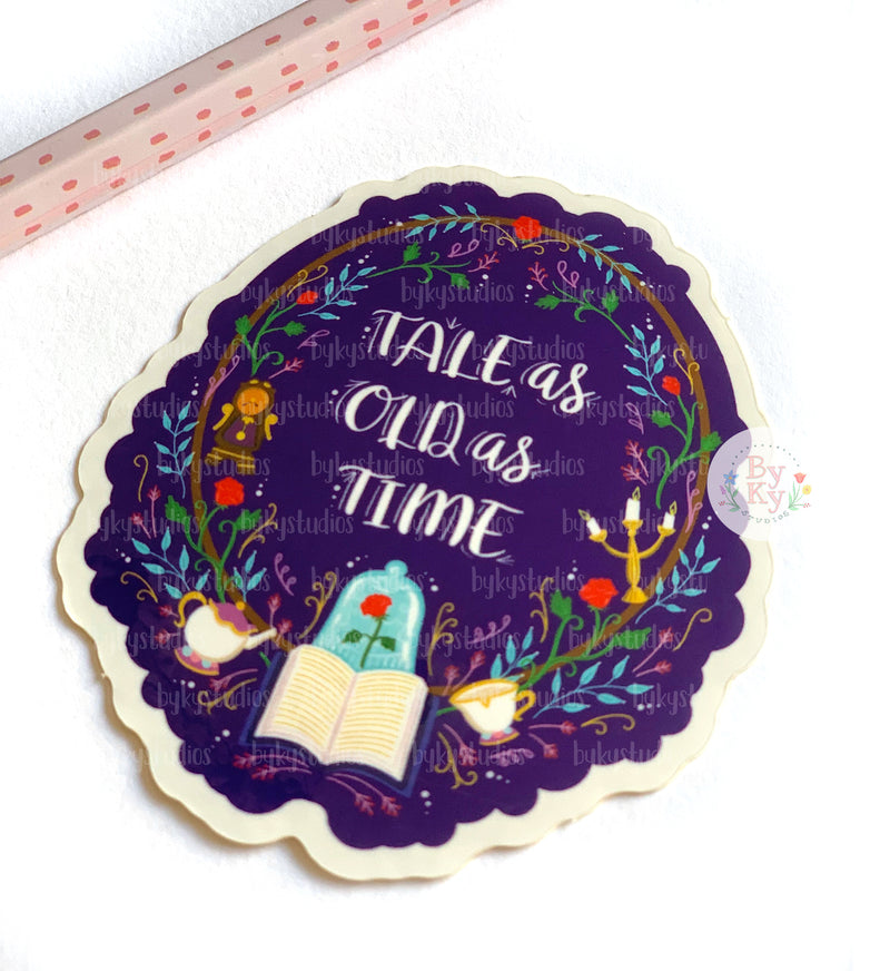 Tale as Old as Time Vinyl Sticker